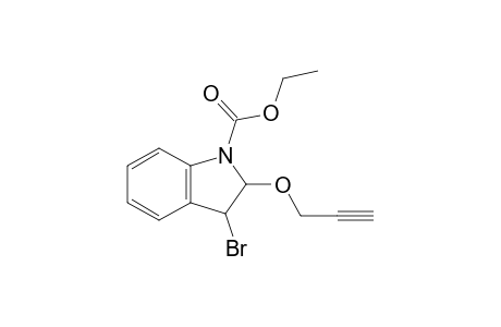 3-Bromo-2-prop-2-ynoxy-2,3-dihydroindole-1-carboxylic acid ethyl ester