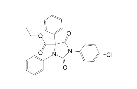 4-Imidazolidinecarboxylic acid, 1-(4-chlorophenyl)-2,5-dioxo-3,4-diphenyl-, ethyl ester