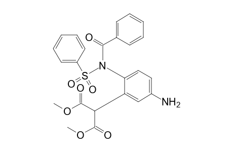 N-benzoyl-N-(phenylsulfonyl)-1,4-diamino-3-(1,1-bis-(methoxycarbonyl)methyl)benzene
