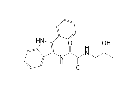 ethanediamide, N~1~-(2-hydroxypropyl)-N~2~-(2-phenyl-1H-indol-3-yl)-
