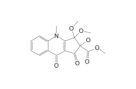 FAREANINE;1-METHYL-3-XI-HYDROXY-2,2-DIMETHOXY-3-XI-METHOXYCARBONYL-1,4H-QUINOLINE-[2,3:B]-CYCLOPENTAN-4,5-DIONE