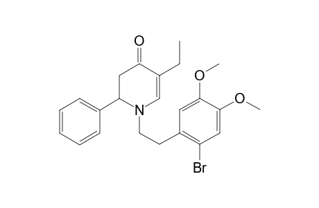 N-[2-(2-Bromo-4,5-dimethoxyphenyl)ethyl]-2,3-didehydro-3-ethyl-4-oxo-6-phenylpiperidine