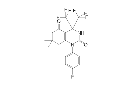 1-(4-fluorophenyl)-7,7-dimethyl-4,4-bis(trifluoromethyl)-1,2,3,4,5,6,7,8-octahydroquinazoline-2,5-dione