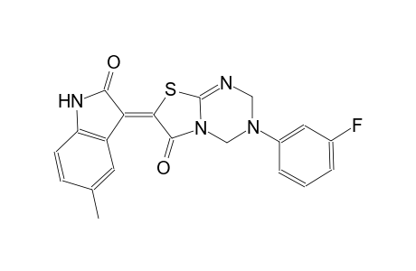 2H-thiazolo[3,2-a][1,3,5]triazin-6(7H)-one, 7-(1,2-dihydro-5-methyl-2-oxo-3H-indol-3-ylidene)-3-(3-fluorophenyl)-3,4-dihydro-, (7Z)-