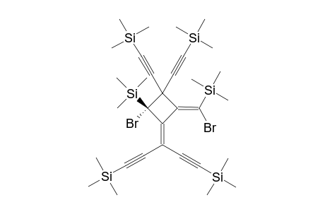 rac-1-Bromo-3-[bromo(trimethylsilyl)methylene]-1-(trimethylsilyl)-2,2-bis[(trimethylsilyl)ethynyl]-4-{3-(trimetylsilyl)-1-[(trimethylsilyl)ethynyl]prop-2-ynylidene}cyclobutane