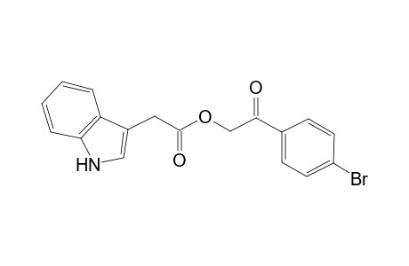 2-(4-Bromophenyl)-2-oxoethyl 1H-indol-3-ylacetate