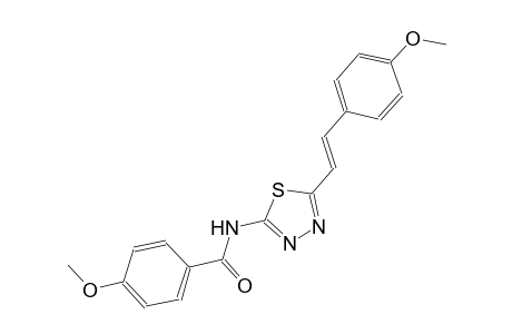 4-methoxy-N-{5-[(E)-2-(4-methoxyphenyl)ethenyl]-1,3,4-thiadiazol-2-yl}benzamide