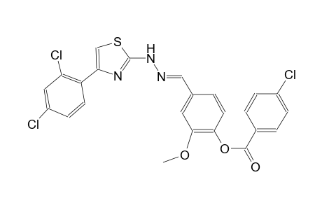 4-((E)-{[4-(2,4-dichlorophenyl)-1,3-thiazol-2-yl]hydrazono}methyl)-2-methoxyphenyl 4-chlorobenzoate