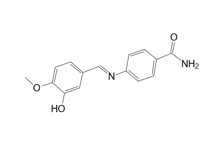 4-[(3-hydroxy-4-methoxy-benzylidene)-amino]-benzamide
