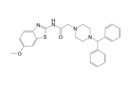 2-(4-benzhydryl-1-piperazinyl)-N-(6-methoxy-1,3-benzothiazol-2-yl)acetamide