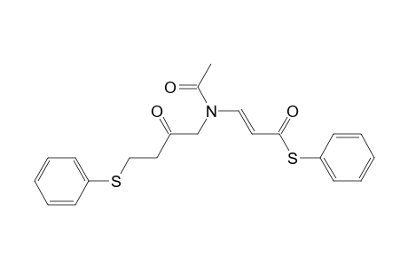 S-phenyl (E)-4-acetyl-6-oxo-8-phenylthio-4-azaoct-2-ene-thioate