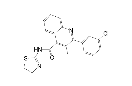 2-(3-chlorophenyl)-N-(4,5-dihydro-1,3-thiazol-2-yl)-3-methyl-4-quinolinecarboxamide
