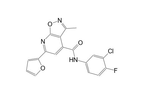 isoxazolo[5,4-b]pyridine-4-carboxamide, N-(3-chloro-4-fluorophenyl)-6-(2-furanyl)-3-methyl-
