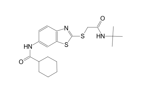 cyclohexanecarboxamide, N-[2-[[2-[(1,1-dimethylethyl)amino]-2-oxoethyl]thio]-6-benzothiazolyl]-