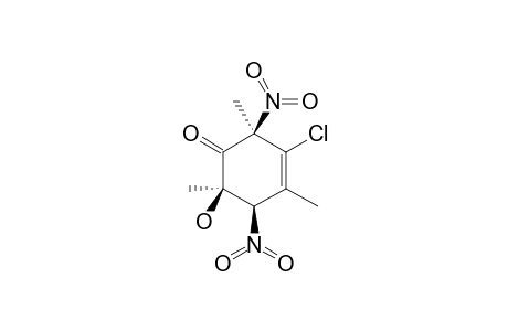 3-CHLORO-C-6-HYDROXY-2,4,6-TRIMETHYL-R-2,C-5-DINITROCYCLOHEX-3-ENONE