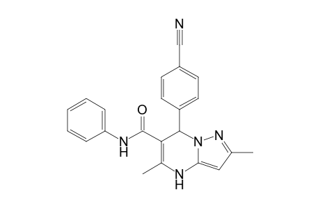 7-(4-Cyanophenyl)-2,5-dimethyl-N-phenyl-4,7-dihydropyrazolo[1,5-a]pyrimidine-6-carboxamide