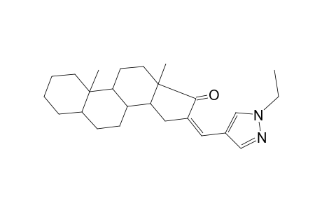 (16Z)-16-[(1-ethyl-4-pyrazolyl)methylidene]-10,13-dimethyl-2,3,4,5,6,7,8,9,11,12,14,15-dodecahydro-1H-cyclopenta[a]phenanthren-17-one