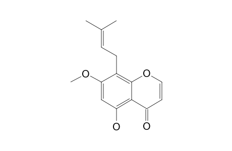 MAACKIACHROMONE;8-(3,3-DIMETHYLALLYL)-5-HYDROXY-7-METHOXYCHROMONE