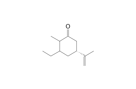 3(R)-3-Isopropenyl)-5-ethyl-6-methylcyclohexanoneyes