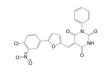 (5Z)-5-{[5-(4-chloro-3-nitrophenyl)-2-furyl]methylene}-1-phenyl-2,4,6(1H,3H,5H)-pyrimidinetrione