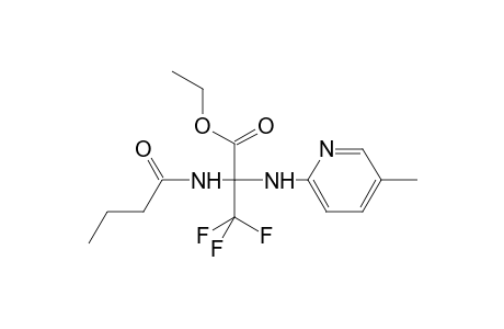 Propanoic acid, 3,3,3-trifluoro-2-[(5-methyl-2-pyridinyl)amino]-2-[(1-oxobutyl)amino]-, ethyl ester