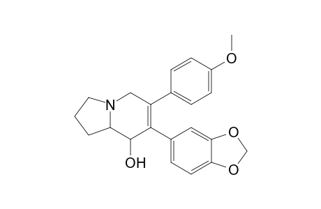 8-Indolizinol, 7-(1,3-benzodioxol-5-yl)-1,2,3,5,8,8a-hexahydro-6-(4-methoxyphenyl)-