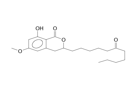 1H-2-BENZOPYRAN-1-ONE, 3,4-DIHYDRO-8-HYDROXY-6-METHOXY-3-(6-OXOUNDECYL)-