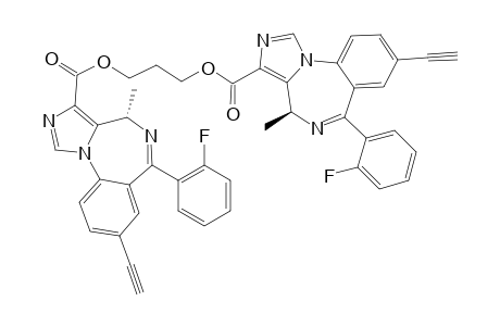 (S)-3-((S)-8-Ethynyl-6-(2'-Fluorophenyl)-4-Methyl-4H-Benzo-[f]-Imidazo-[1,5-a]-[1,4]-Diazepine-3-Carbonyloxy)-Propyl-8-Ethynyl-6-(2'-Fluorophenyl)-4-Methyl-4H-Benzo-[f]-Imidazo-[1,5-a]-[1,4]-Diazepine-3-Carboxylate