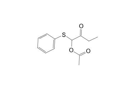 2-Oxo-1-(phenylsulfanyl)butyl acetate