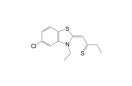 (1E)-1-(5-chloro-3-ethyl-1,3-benzothiazol-2(3H)-ylidene)-2-butanethione