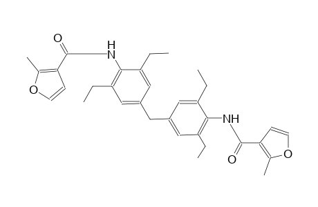 N-(4-{3,5-diethyl-4-[(2-methyl-3-furoyl)amino]benzyl}-2,6-diethylphenyl)-2-methyl-3-furamide