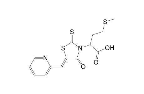 4-(methylsulfanyl)-2-[(5Z)-4-oxo-5-(2-pyridinylmethylene)-2-thioxo-1,3-thiazolidin-3-yl]butanoic acid