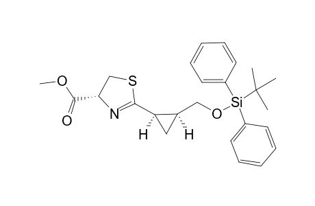 (4R)-2-[(1'R,2'S)-1',2'-METHANO-3'-(TERT.-BUTYLDIMETHYLSILYLOXY)-PROPYL]-4-METHOXYCARBONYL-4,5-DIHYDROTHIAZOLE