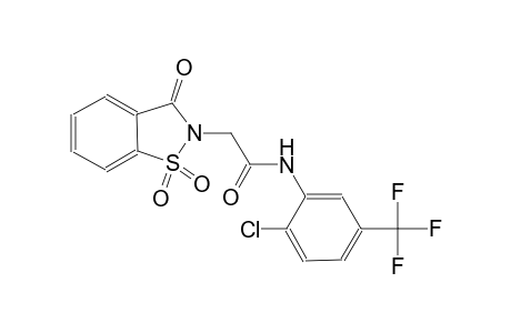 N-[2-chloro-5-(trifluoromethyl)phenyl]-2-(1,1-dioxido-3-oxo-1,2-benzisothiazol-2(3H)-yl)acetamide
