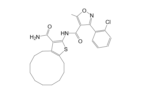 N-[3-(aminocarbonyl)-4,5,6,7,8,9,10,11,12,13-decahydrocyclododeca[b]thien-2-yl]-3-(2-chlorophenyl)-5-methyl-4-isoxazolecarboxamide