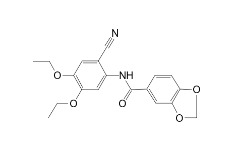Benzo[1,3]dioxole-5-carboxylic acid, (2-cyano-4,5-diethoxyphenyl)amide
