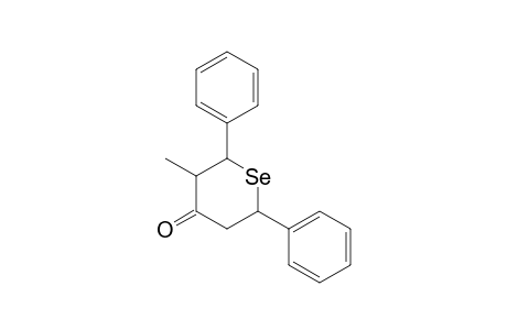 R-2,cis-6-Diphenyl-trans-3-methyl-selenan-4-on