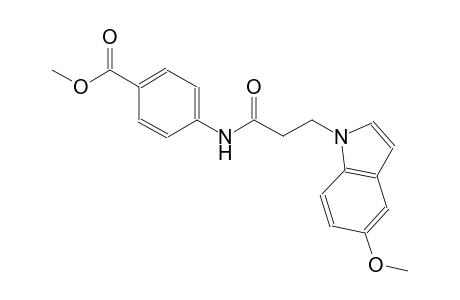 benzoic acid, 4-[[3-(5-methoxy-1H-indol-1-yl)-1-oxopropyl]amino]-, methyl ester