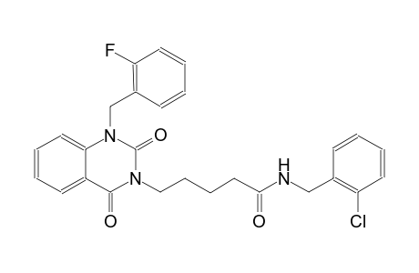 N-(2-chlorobenzyl)-5-(1-(2-fluorobenzyl)-2,4-dioxo-1,4-dihydro-3(2H)-quinazolinyl)pentanamide
