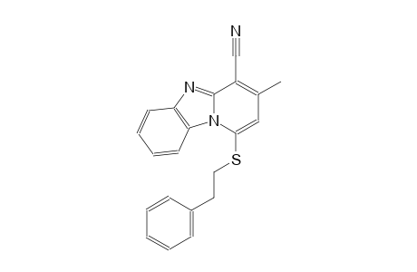 3-methyl-1-[(2-phenylethyl)sulfanyl]pyrido[1,2-a]benzimidazole-4-carbonitrile