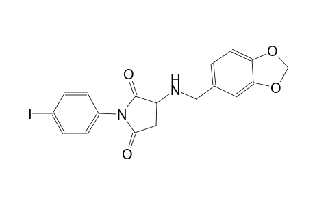 3-[(1,3-benzodioxol-5-ylmethyl)amino]-1-(4-iodophenyl)-2,5-pyrrolidinedione