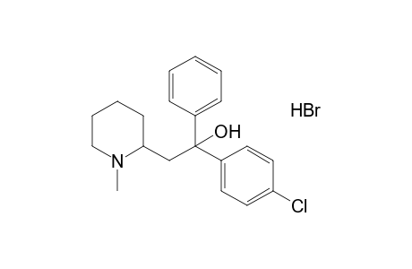 alpha-(p-CHLOROPHENYL)-1-METHYL-alpha-PHENYL-2-PIPERIDINEETHANOL, HYDROBROMIDE