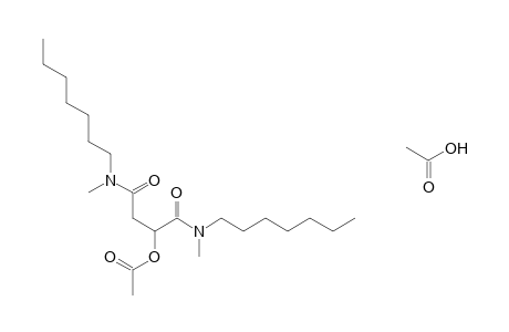 ACETIC ACID, 2-ACETOXY-1,2-BIS(HEPTYLMETHYLCARBAMOYL)ETHYL ESTER