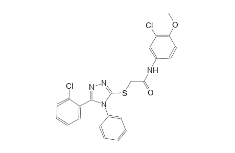 N-(3-chloro-4-methoxyphenyl)-2-{[5-(2-chlorophenyl)-4-phenyl-4H-1,2,4-triazol-3-yl]sulfanyl}acetamide