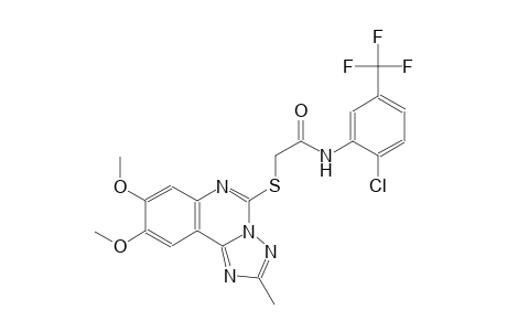 N-[2-chloro-5-(trifluoromethyl)phenyl]-2-[(8,9-dimethoxy-2-methyl[1,2,4]triazolo[1,5-c]quinazolin-5-yl)sulfanyl]acetamide