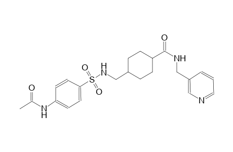 cyclohexanecarboxamide, 4-[[[[4-(acetylamino)phenyl]sulfonyl]amino]methyl]-N-(3-pyridinylmethyl)-