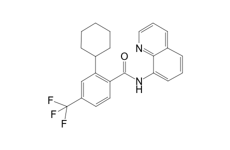 2-Cyclohexyl-N-(quinolin-8-yl)-4-(trifluoromethyl)benzamide