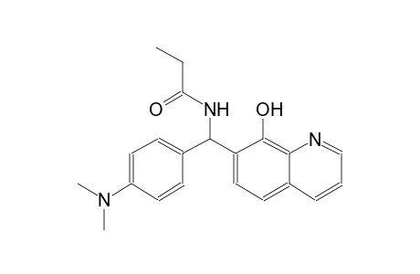 propanamide, N-[[4-(dimethylamino)phenyl](8-hydroxy-7-quinolinyl)methyl]-