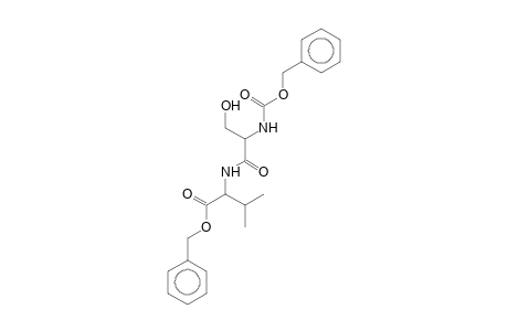 Benzyl 2-[(2-([(benzyloxy)carbonyl]amino)-3-hydroxypropanoyl)amino]-3-methylbutanoate