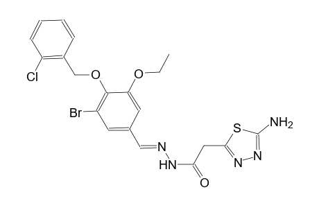 2-(5-amino-1,3,4-thiadiazol-2-yl)-N'-((E)-{3-bromo-4-[(2-chlorobenzyl)oxy]-5-ethoxyphenyl}methylidene)acetohydrazide